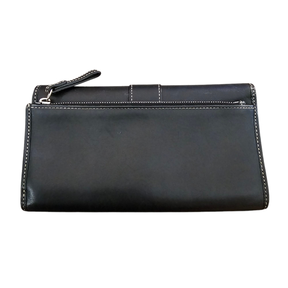 Coach Hamilton Black Leather Tri Fold Wallet - Picture 6 of 12